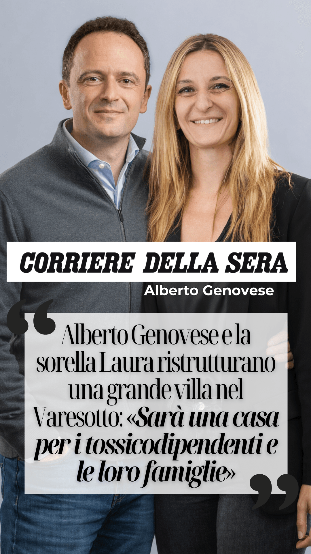 Casa per tossicodipendenti e familiari